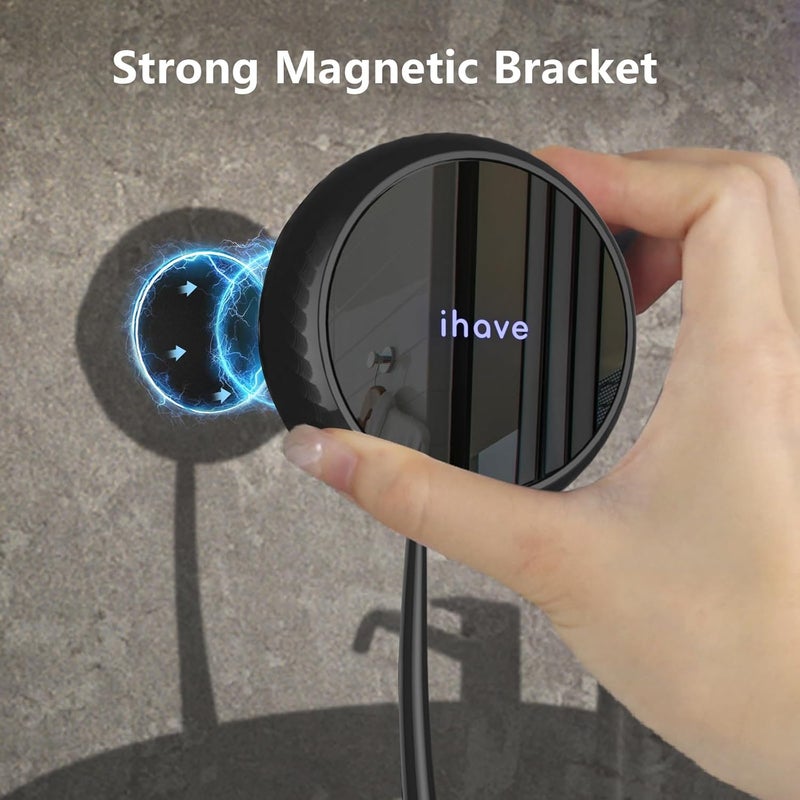 iHave معقم فرشاة الأسنان - حوامل فرشاة الأسنان UV المثبتة على الحائط للحمامات، إكسسوارات حمام أنيقة وديكور حمام للمنزل وRV، مستلزمات السفر، أدوات رائعة (أبيض) - Image 4